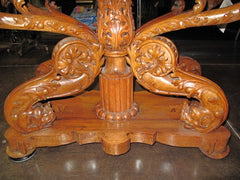 Italian Rococo Style Walnut Console Table