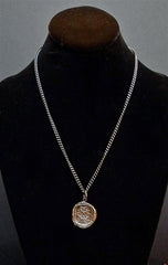 Pyrrha "Eagle in Crown" Sterling Silver Seal Pendant Necklace