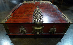 Berber Antique Moroccan Painted Cedar Chest