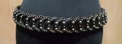 HTC Chain Mail Braided and Studded Belt in Black