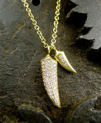 Ron Hami 18K Yellow Gold and Diamond Tribal Necklace