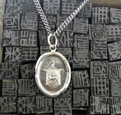 Pyrrha Sterling Silver Stag's Crest Pendant Necklace