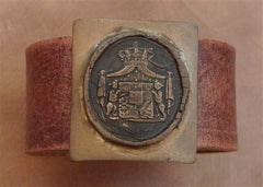 Pyrrha Bronze Frederic Leather Cuff/ Bracelet
