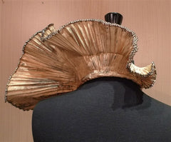 Dassious Pleated Collar Necklace with Crystal Edging