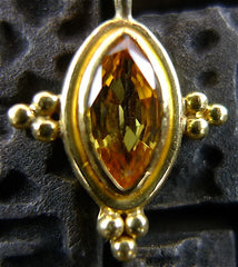 Tarak 22K Yellow Gold, Yellow Sapphire and Diamond Earrings
