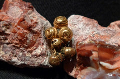 Cipango of Paris Rough Cut and Polished Agate with 24K Yellow Gold Vermeil Bead Necklace