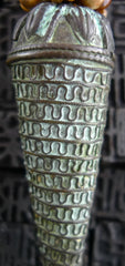 Cipango Parisian One-of-a-Kind Amphora Shaped Drop Earrings with Gold Clad Sunburst Clips