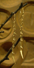 Nana Fabella 14K Yellow Gold Sea Branch Earrings with Cubic Zirconia