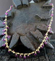 Talisman Unlimited Teardrop Gold Necklace in 18K Yellow Gold with Pink Tourmaline