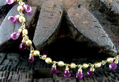 Talisman Unlimited Teardrop Gold Necklace in 18K Yellow Gold with Pink Tourmaline