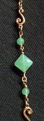 One-of-a-Kind Chrysophrase and 18K Yellow Gold Necklace