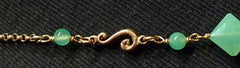 One-of-a-Kind Chrysophrase and 18K Yellow Gold Necklace