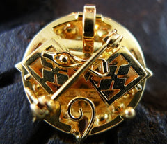 Paula Crevoshay Butterfly Brooch/Pin with Crystal, Rose Quartz and Pearls in 18K Yellow Gold