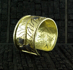 CHURCHILL Private Label 18K Yellow Gold and Multi Colored Diamond Cuff Bracelet