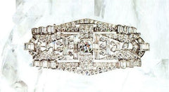 Art Deco Diamond and Platinum Bar Brooch