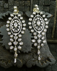 Lorraine Schwartz 18K Blackened Gold and Diamond Chandelier Earrings