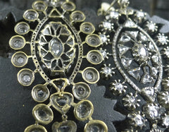 Lorraine Schwartz 18K Blackened Gold and Diamond Chandelier Earrings