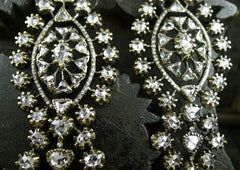 Lorraine Schwartz 18K Blackened Gold and Diamond Chandelier Earrings