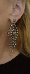 Lorraine Schwartz 18K Blackened Gold and Diamond Chandelier Earrings