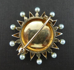 Edwardian Portrait of a Lady Brooch in 18K Yellow Gold