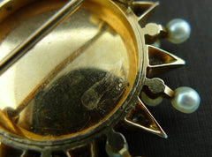 Edwardian Portrait of a Lady Brooch in 18K Yellow Gold