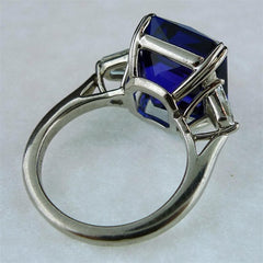 Old Mine AAA Tanzanite and Diamond Ring in Platinum