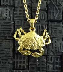 Robert Goossens Gold Vermeil 18" Cancer Zodiac Charm Necklace