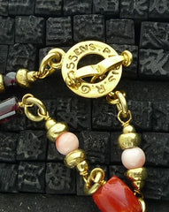Robert Goossens 24K Yellow Gold Vermeil and Coral Necklace