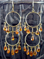 Andrea Barna 14K Yellow Gold and Hessonite Earrings