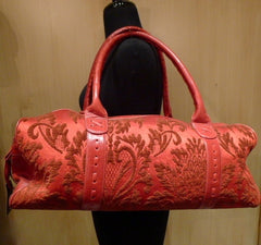 Malini Murjani Red Brocade Paris Train Tote