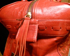 Malini Murjani Red Brocade Paris Train Tote