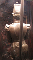 Antique Spelter Lamp of European Soldier, Late 19th Century