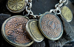 Cheryl Dufault Sterling Silver Wheel of Life Charm Bracelet