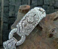 Estate Diamond and Platinum Bracelet