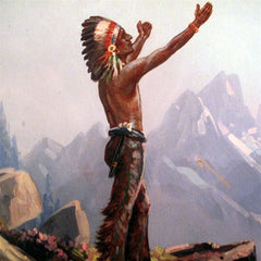 Antique (Pair) 19th Century Paintings Depicting Native Americans Signed Henri Moreau, Belgian - One of a Kind