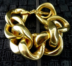 Steven Vaubel 18K Yellow Gold Vermeil Heavy Open Link Chain Bracelet
