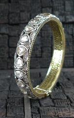 Lorraine Schwartz Diamond 18K Gold and Oxidized Silver Bangle Bracelet