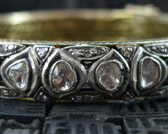 Lorraine Schwartz Diamond 18K Gold and Oxidized Silver Bangle Bracelet