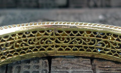 Lorraine Schwartz Diamond 18K Gold and Oxidized Silver Bangle Bracelet
