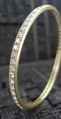 Lorraine Schwartz Ten Point Diamond 18K Gold Bangle Bracelet