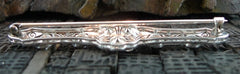 Antique Art Deco Diamond Bar Brooch (Pin) in 18K White Gold