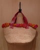 FloraBella Santanta Crochet Raffia and Leather Tote