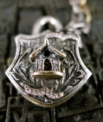 Sevan Bicakci Diamond Birdhouse Lock Pendant in 24K Gold and Sterling Silver