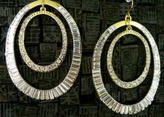 CC Skye Crystal Double Hoop Earrings