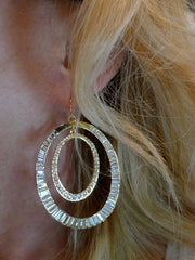 CC Skye Crystal Double Hoop Earrings