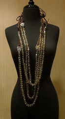 Love Heals Nysa Necklace in Faceted Golden Crystal