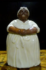 American Painted Ceramic Cookie Jar of Auntie