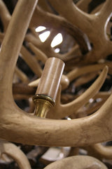 Fourteen Light Faux Antler Chandelier