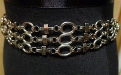 Iradj Moini Belt with Agate Segments, Obsidian Floral Brooch with Smoky Topaz and Turquoise