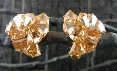 Jarin Kasi Apricot CZ Fan Clip Earrings